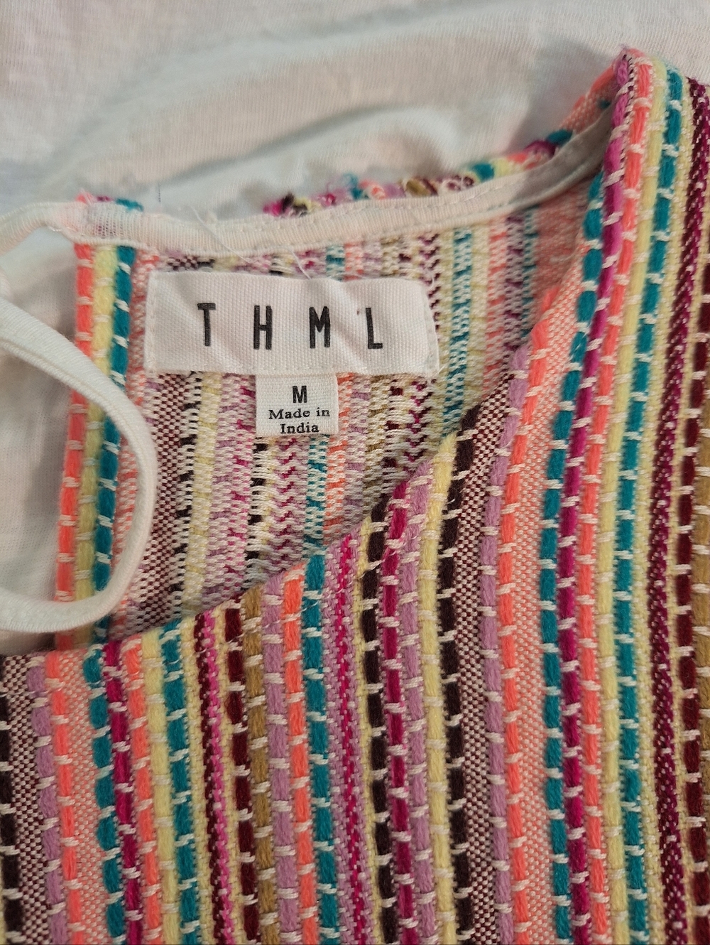 THML embroidery Tassel Boho Blouse Top Medium - Picture 5 of 6
